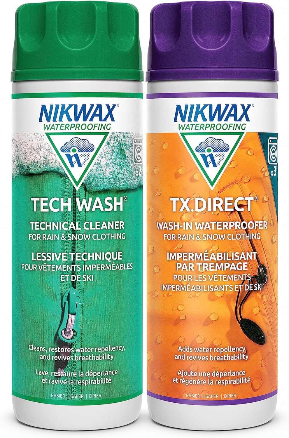 Nikwax Tech Wash and TX.Direct Double Pack, transparent