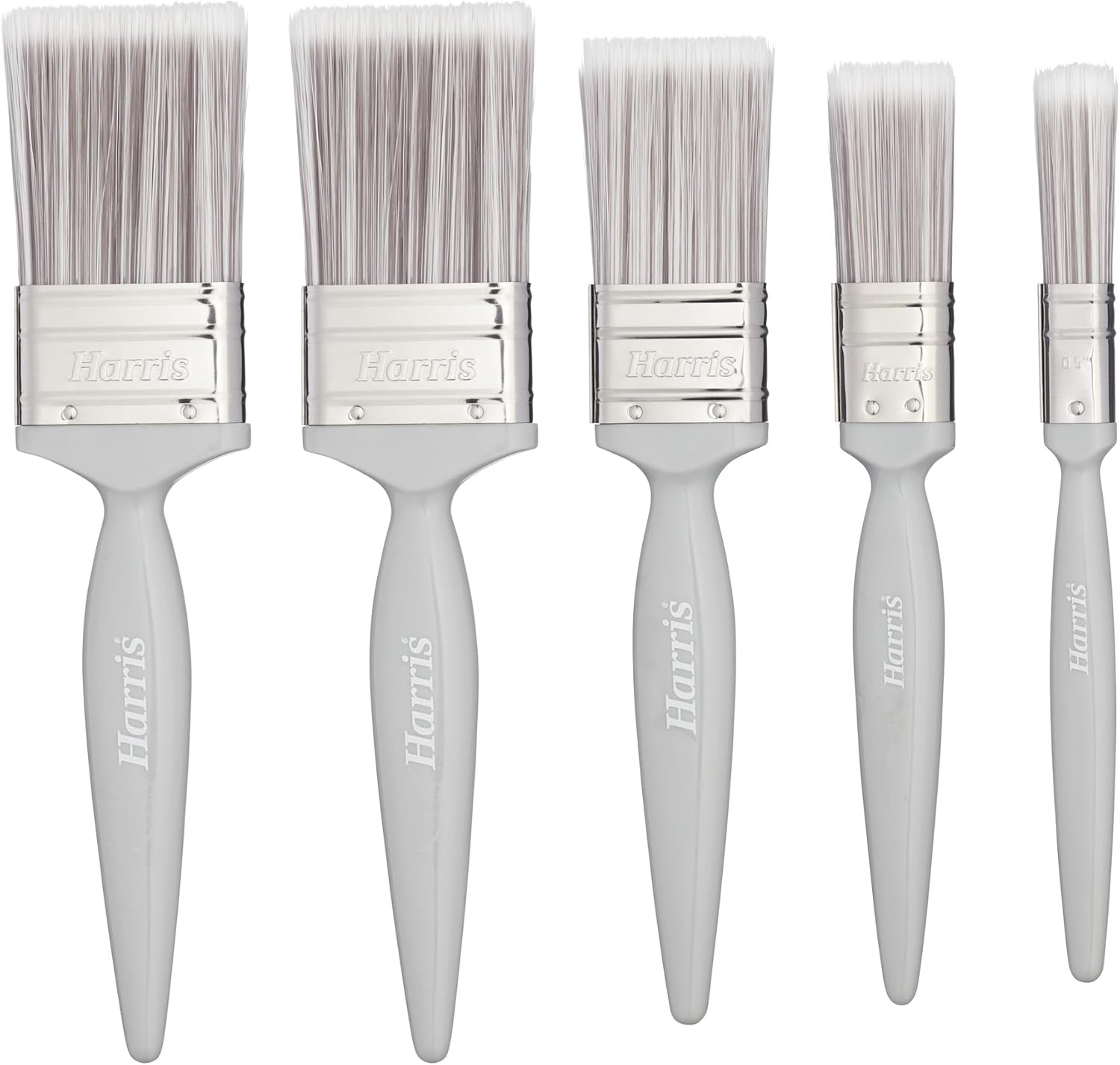 Harris Essentials Walls & Ceilings Paint Brush Set | Pack of 5 | 0.5", 1", 1.5", 2"
