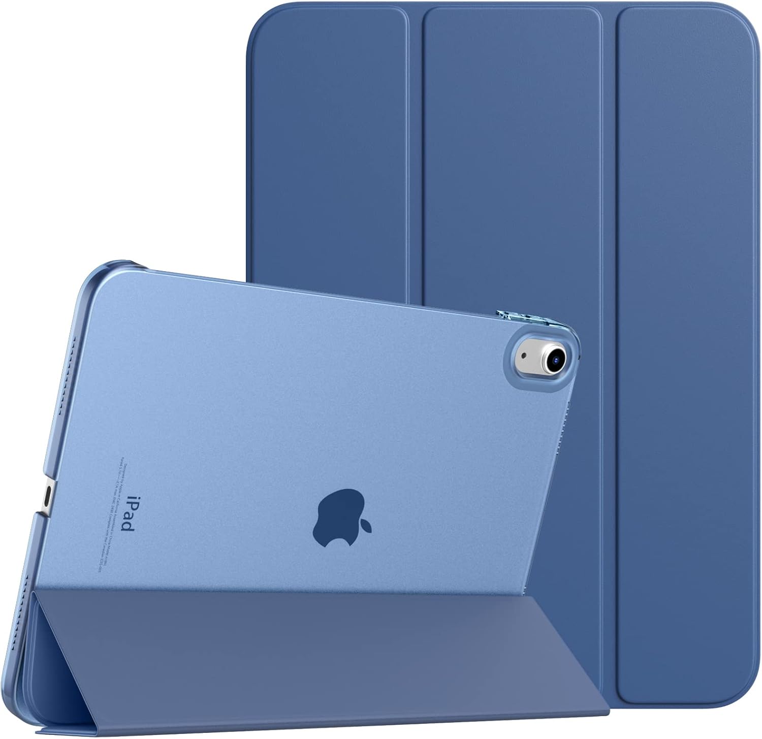 TiMOVO Case for iPad (A16) 11th Generation 11 Inch 2025/iPad 10th Generation 10.9 Inch 2022, Slim Stand Cover with Hard Translucent Back, Support Touch ID, Auto Wake/Sleep, Abyss Blue