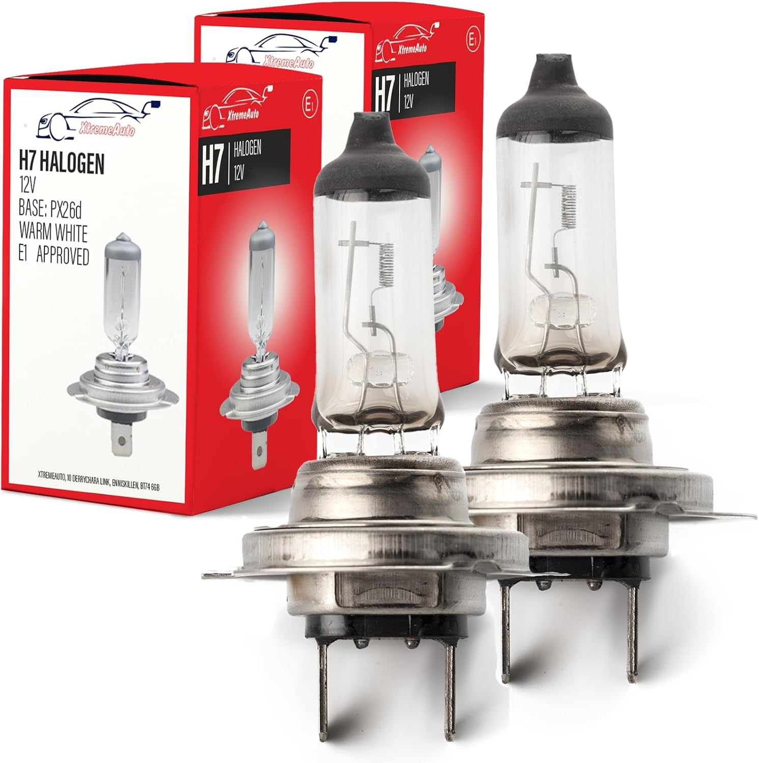 Xtremeauto H7 Headlight Bulb - X2 H7 477 Car Headlight Bulb, 12V 55W Headlight Bulbs Light Bulbs, Dipped Headlamp Halogen Bulb PX26D Base Headlight Bulbs (Original)