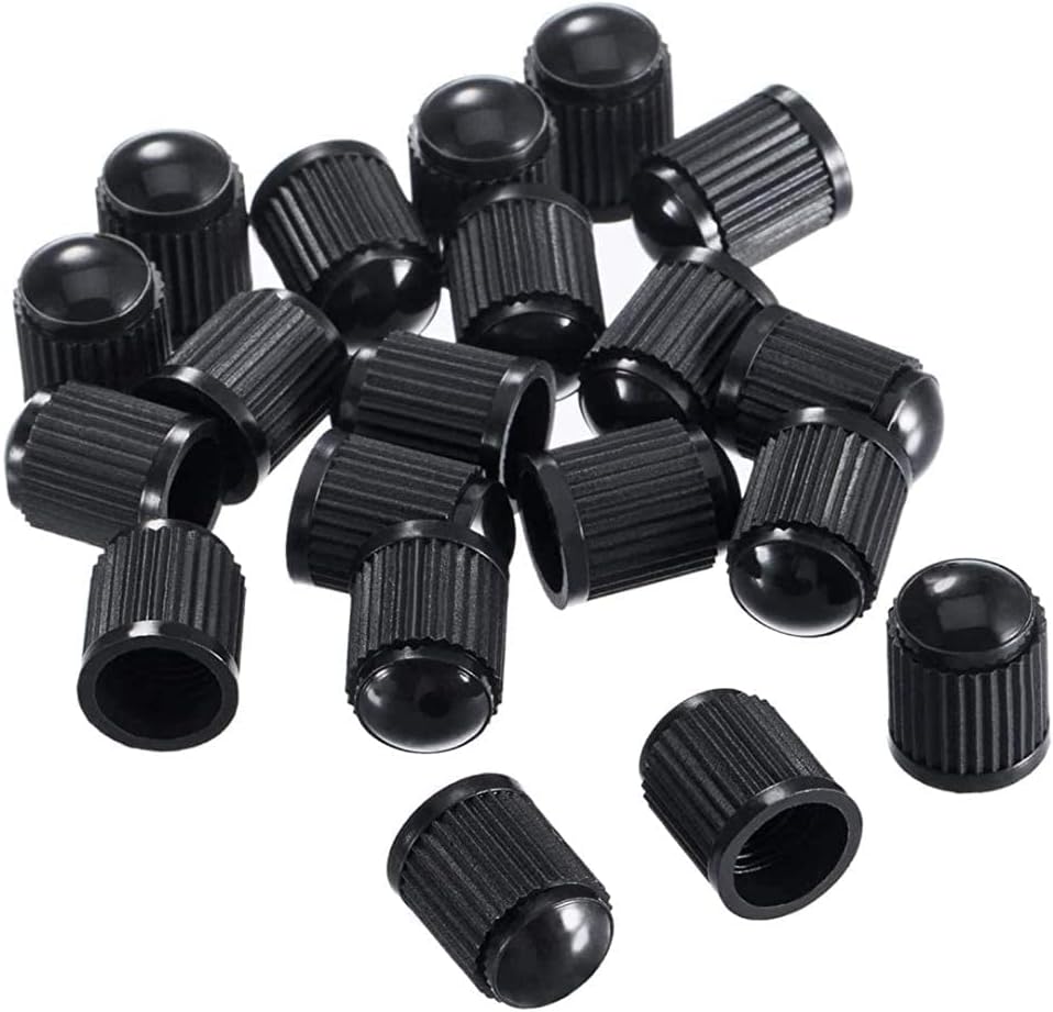 10 pcs Tyre Valve Caps, Universal Dust Cap - Black Stem Caps - Used On Car Tyres, Bikes, Bicycles, Motorbik