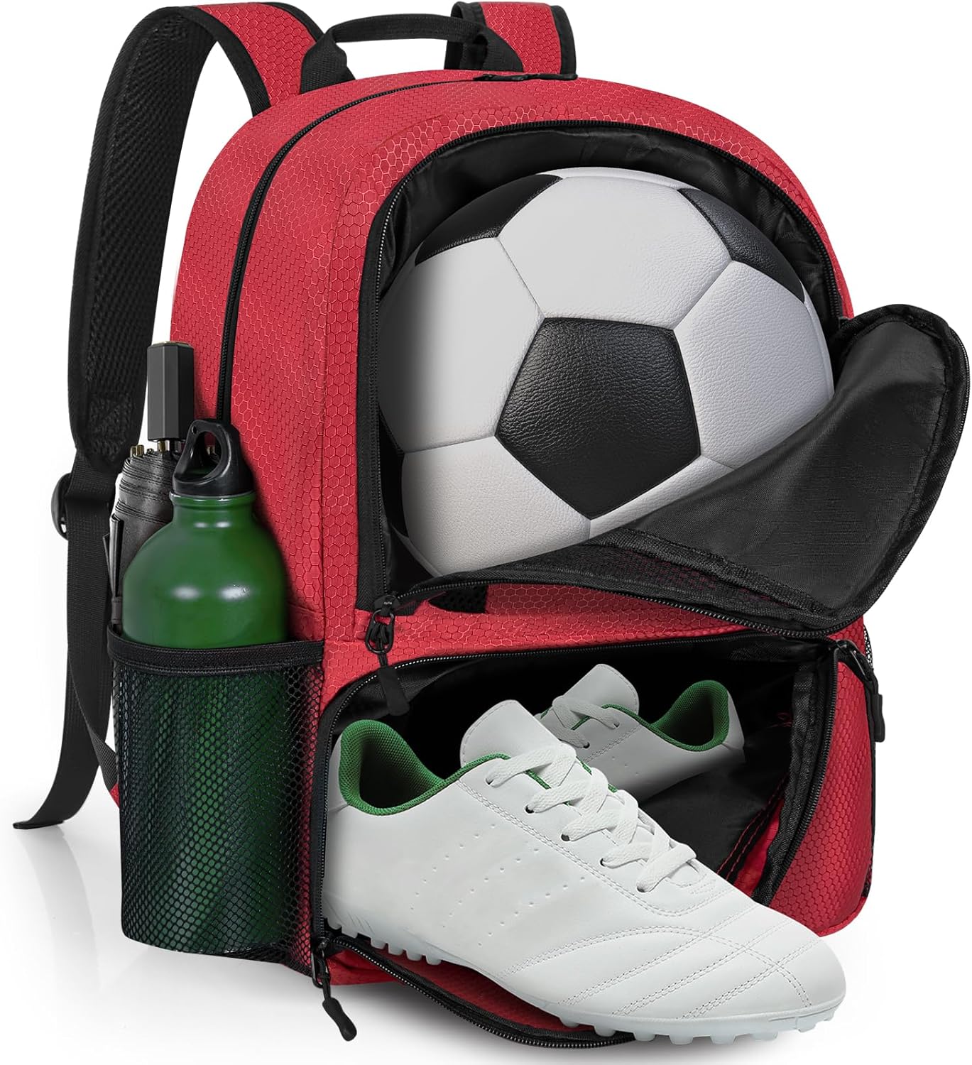 Sports Backpack for Football, Basketball & Volleyball - Sturdy Ball and Shoe Organiser with Separate Compartment for Sports Equipment Large Capacity