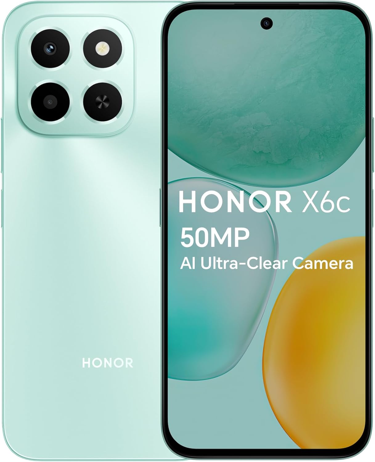 HONOR X6c 6.61" 120Hz Eye Comfort Display, 6+128GB, 5300mAh Battery, 50MP AI Camera, Extreme Drop and Water Resistance, Android 15