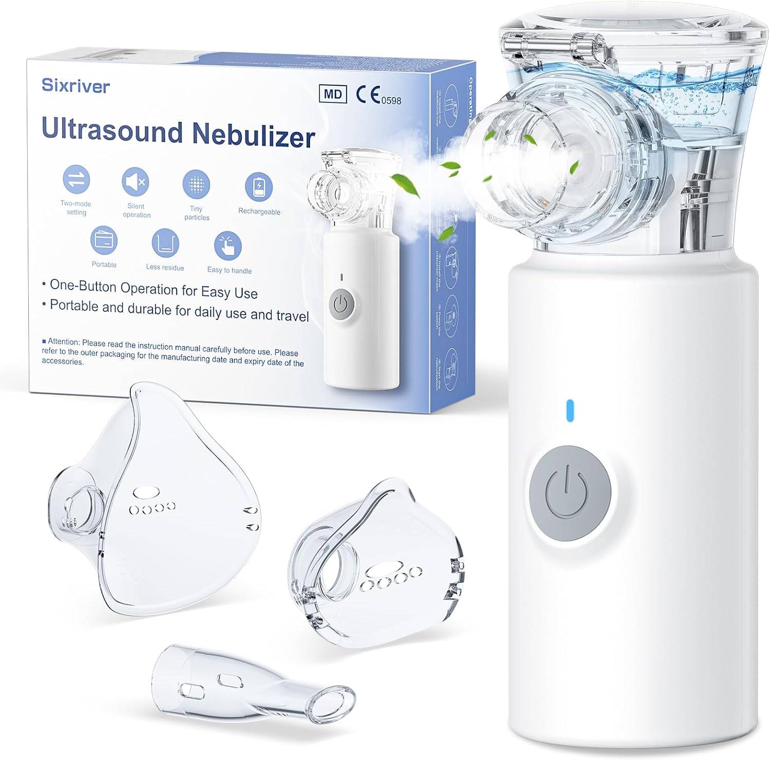 Sixriver Portable Quiet Nebulizer for Adults and Children